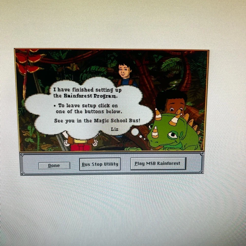 The Magic School Bus Explores the Rainforest Microsoft PC CD-ROM Game